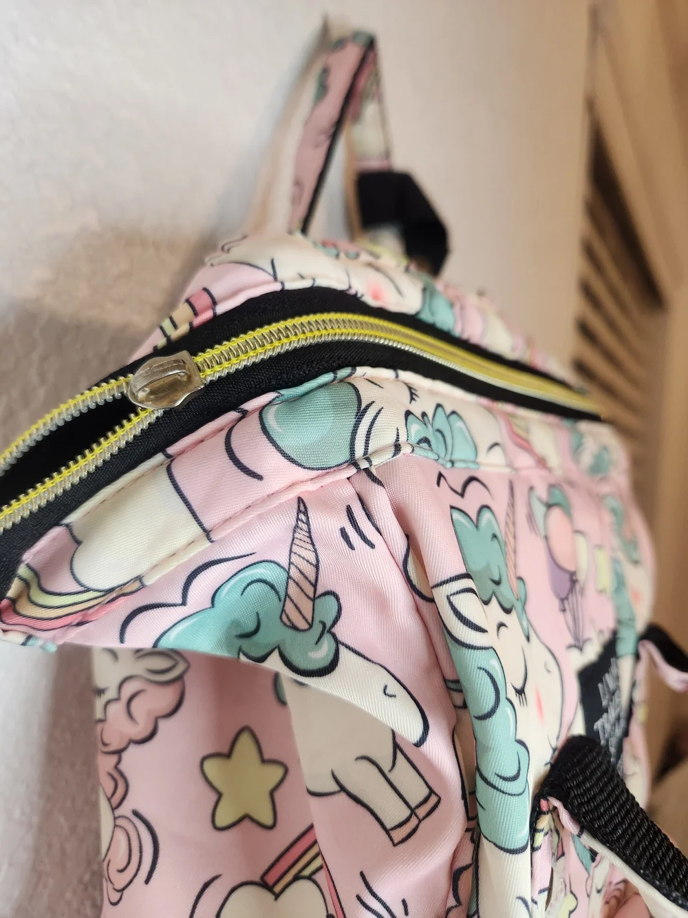 Living traveling share unicorn diaper and travel backpack 12x22